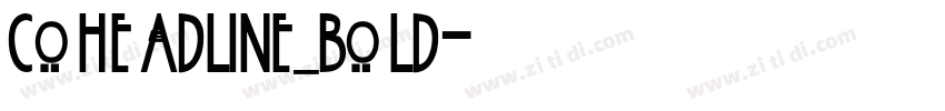 CoHeadline Bold字体转换